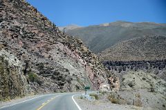 03 Highway 52 Starts To Climb With Cactus On The Hills Soon After leaving Purmamarca To Salinas Grandes.jpg